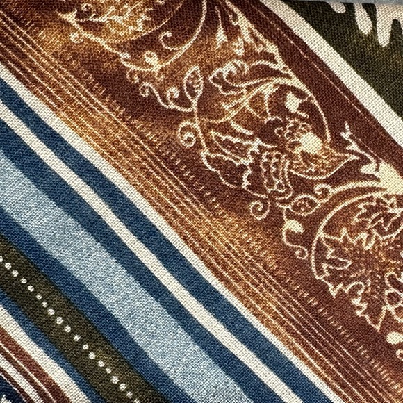 Vintage Structure Italian Fabric 100% Linen Floral Men's Tie Made in USA - Picture 3 of 7